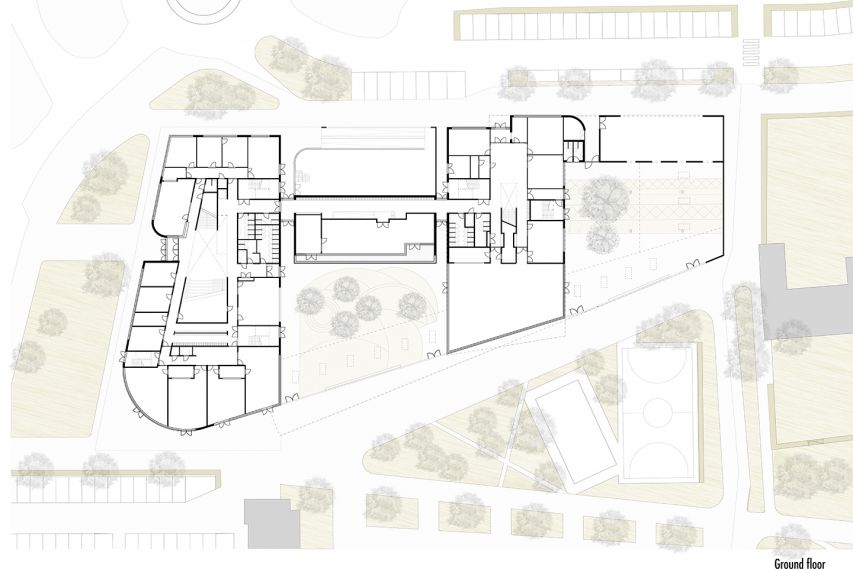 Juliette Bekkering Architects Groundplan school Belgium